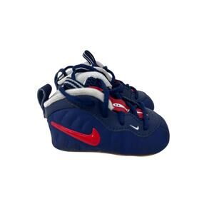 Nike Air Foamposite Pro Baby‎ Crib Shoes 3C Blue Void University Red 643145-405
